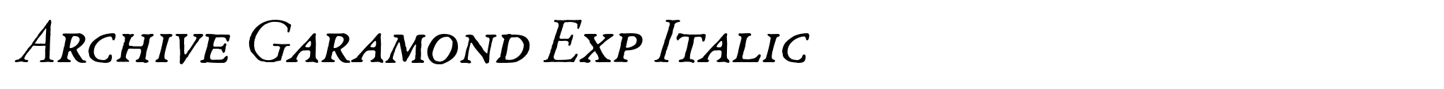 Archive Garamond Exp Italic image